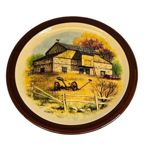 VTG Walker China Barn scene collectors plate signed PA. Ohio memorabilia art - Picture 7 of 7